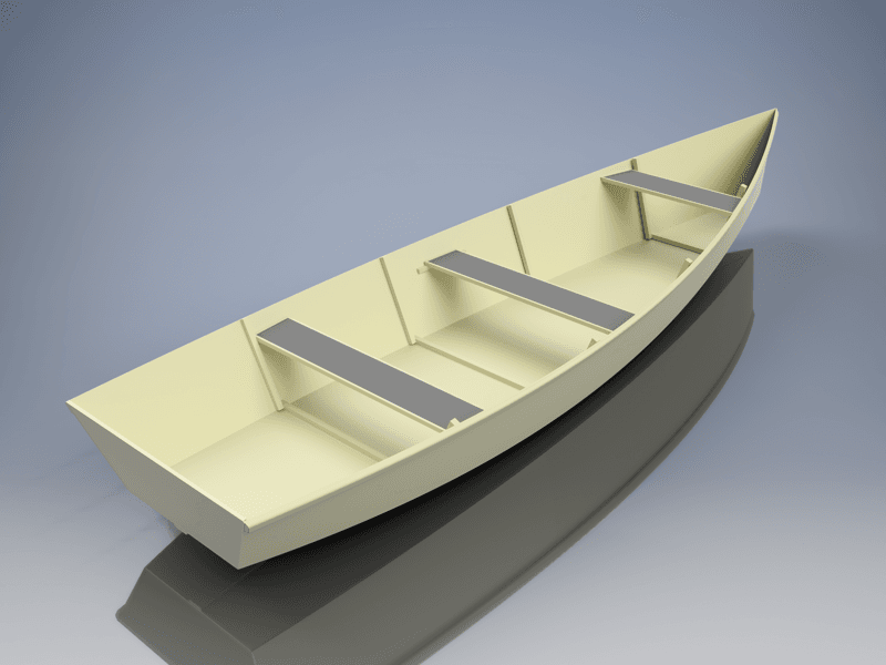 Simple 14 Foot (4.15m) Plywood Skiff Plans